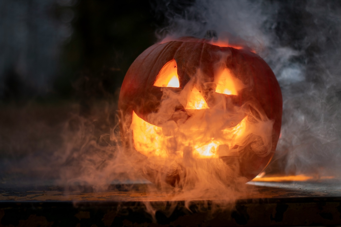 smokey jack o lantern head halloween